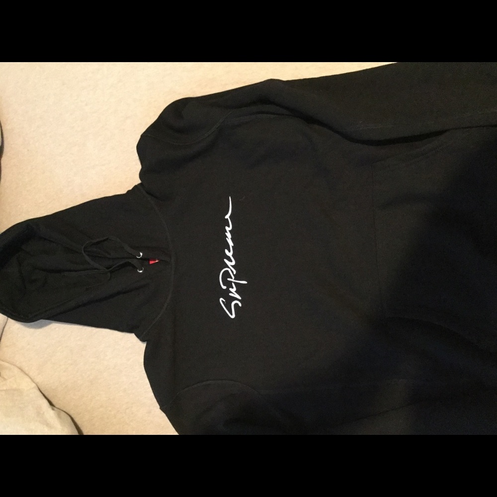 ❌SOLD❌ Supreme Script Hoodie Black